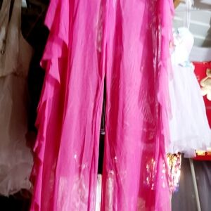 Vibrant Pink Sheer Pants